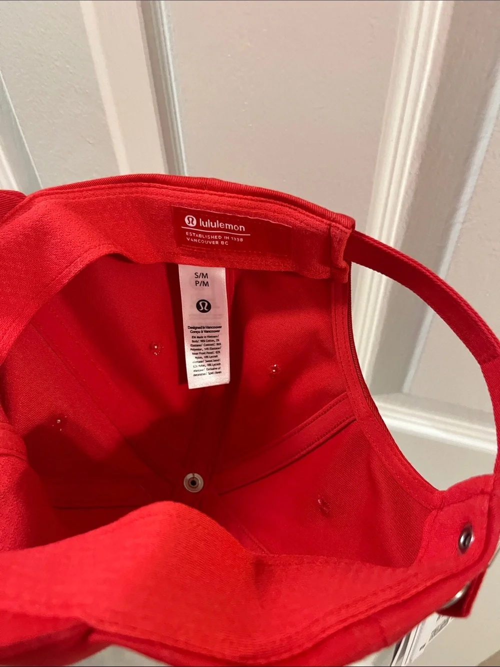 RARE Lululemon Athletica Red Logo Classic Unisex Ball Cap